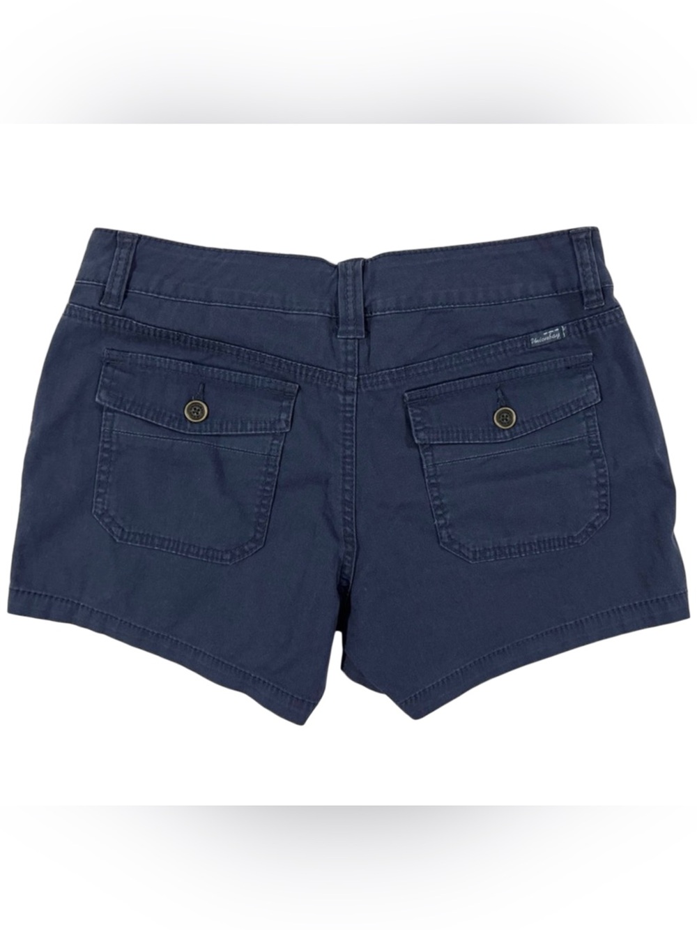 Union Bay Navy Stretch Chino Shorts Women’s Size 9 Mid Rise 3” inseam casual - Picture 2 of 5